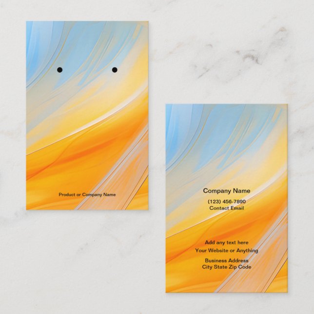 Modern Abstract Jewellery Display Cards  (Front/Back)