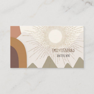 Modern Abstract Landscape Shapes Business Card