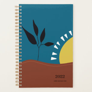 Modern abstract landscape sun minimalist 2025 planner