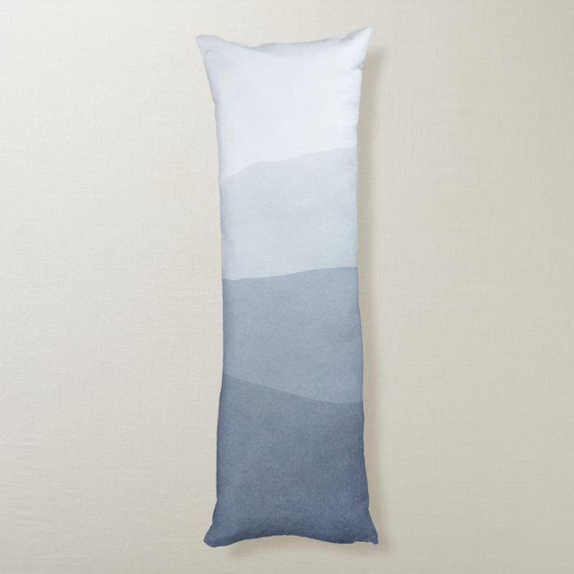 Modern Abstract Landscape Tranquil Grey Tones Body Cushion (Back (Vertical))