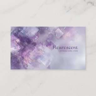 Modern Abstract Lavender Crystalline Geometric Business Card