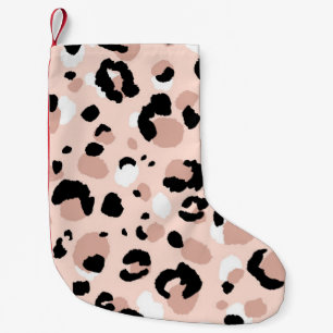 Modern Abstract Leopard Animal Print Small Christmas Stocking