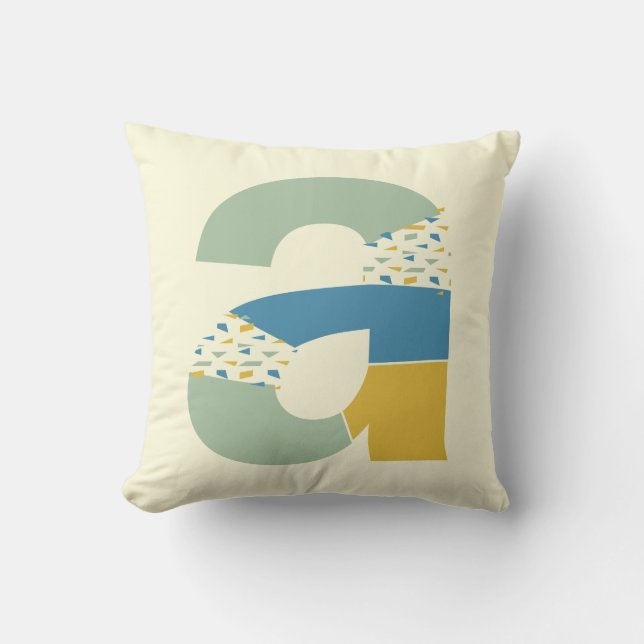 Modern Abstract Letter A Monogram Initial Cushion (Front)