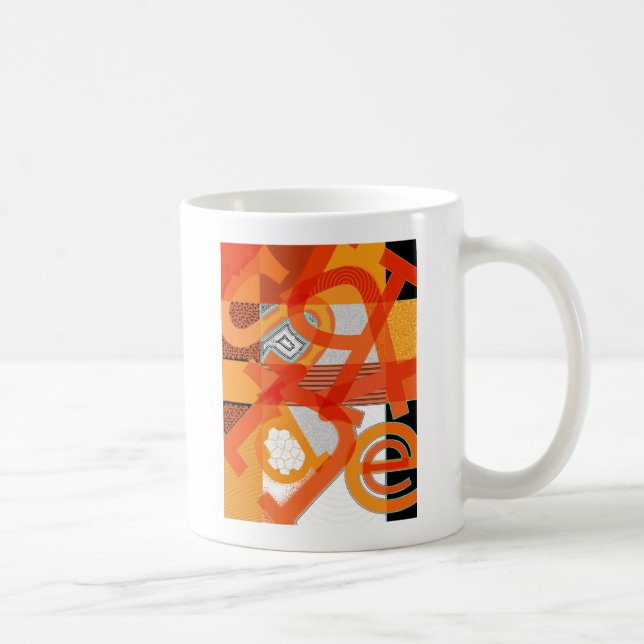 Modern Abstract Letter Art Mug by Heard_ (Right)