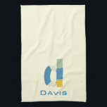 Modern Abstract Letter D Monogram Initial Tea Towel<br><div class="desc">Tea towel featuring an abstract modern monogram.</div>