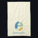 Modern Abstract Letter E Monogram Initial Tea Towel<br><div class="desc">Tea towel featuring an abstract modern monogram.</div>