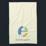Modern Abstract Letter E Monogram Initial Tea Towel<br><div class="desc">Tea towel featuring an abstract modern monogram.</div>