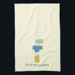Modern Abstract Letter F Monogram Initial Tea Towel<br><div class="desc">Tea towel featuring an abstract modern monogram.</div>
