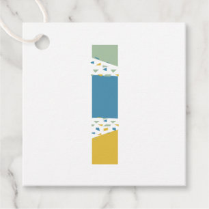 Modern Abstract Letter L Monogram Personalised Favour Tags