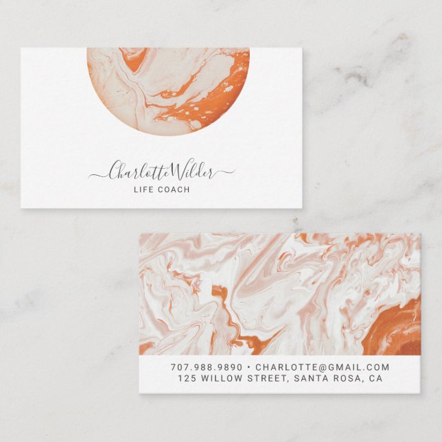 Modern Abstract Life Coach Business Card (Front/Back)
