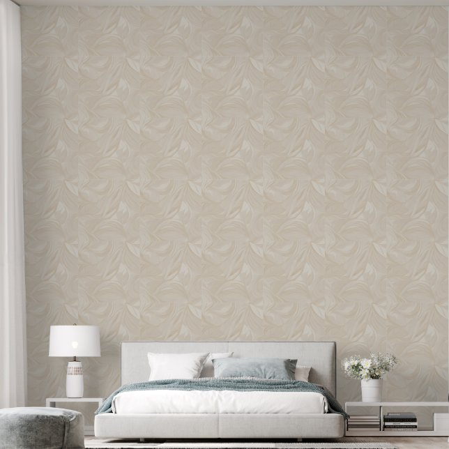 Modern Abstract light beige wallpaper (Bedroom)