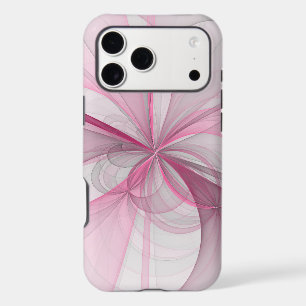 Modern Abstract Light Pink Gray Fractal Design