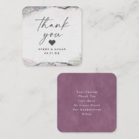Modern Abstract Light Purple Wedding Thank You