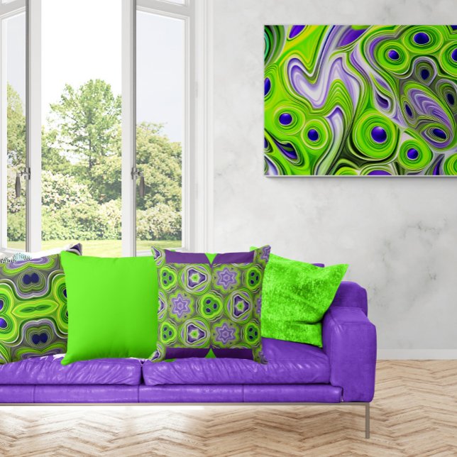 Modern Abstract Lime Green, White and Yellow  Photo Print (Creator Uploaded)