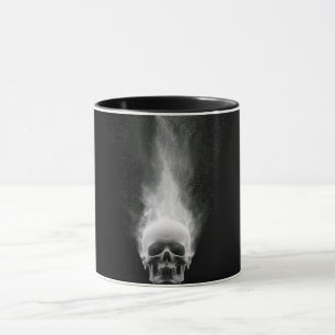 Modern Abstract Line Art Black Mug Minimalist Co