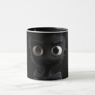 Modern Abstract Line Art Black Mug Minimalist Co