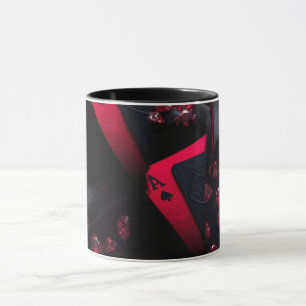 Modern Abstract Line Art Black Mug Minimalist Co