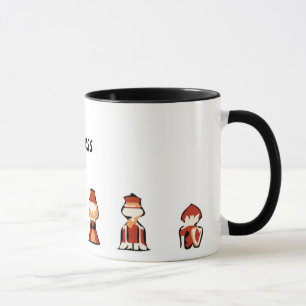 Modern Abstract Line Art Chess Club Mug