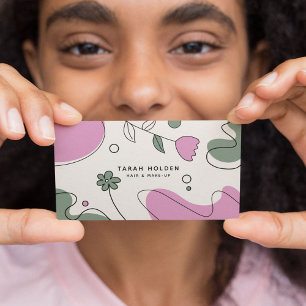 Modern Abstract Line Drawing Business Card