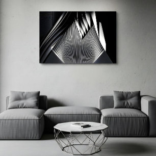 Modern Abstract Lines 3D Architecture Poster