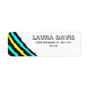 Modern Abstract Lines Personalized Address Label
