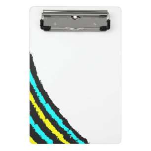 Modern Abstract Lines Personalized Mini Clipboard