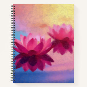 Modern Abstract Lotus Flowers Notebook