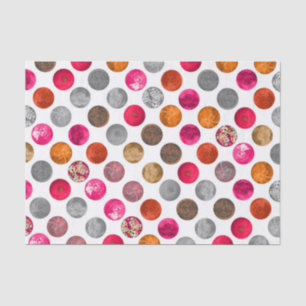 Modern Abstract Magenta Orange Geo Spheres  Tissue Paper