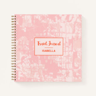 Modern Abstract Map Pattern Travel Journal
