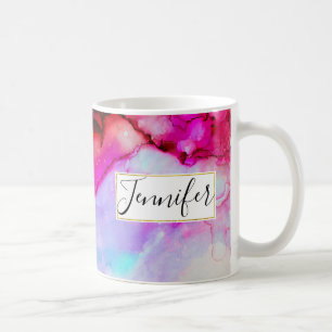 Modern Abstract Marble Watercolor Design Coffee Mug