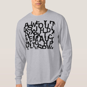 Modern, abstract, messy pattern with letters T-Shirt