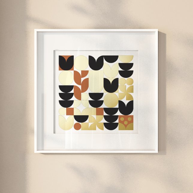 Modern Abstract mid-century flower Pattern Foil Prints (Creator Uploaded)