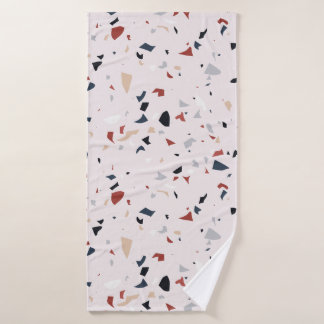 Modern Abstract Mid Century Terrazzo Pattern Bath Towel