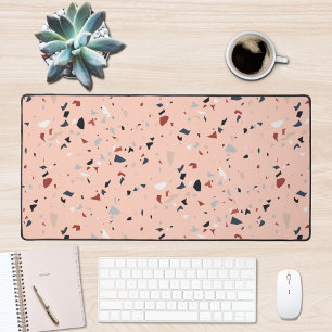 Modern Abstract Mid Century Terrazzo Pattern Desk Mat