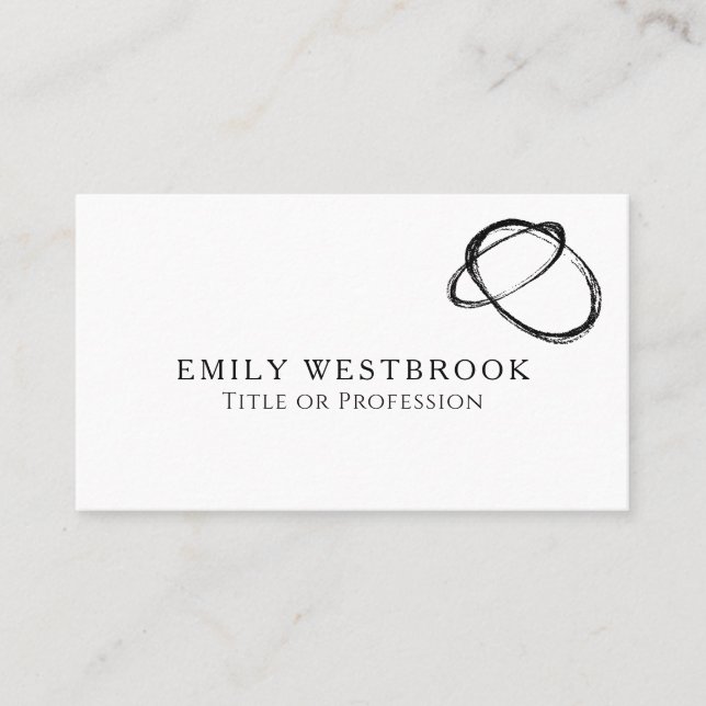 Modern Abstract Minimalist Art Professional Business Card (Front)