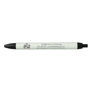 Modern Abstract Minimalist Black Plant Shop Ink Pen