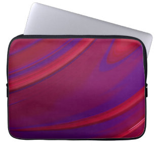 Modern Abstract Minimalist Red Purple Swirl Laptop Sleeve