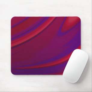 Modern Abstract Minimalist Red Purple Swirl Mouse Mat