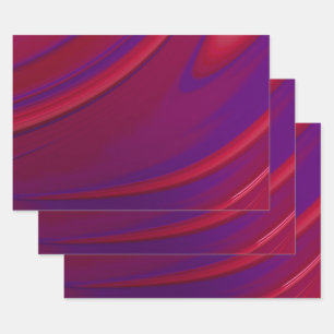 Modern Abstract Minimalist Red Purple Swirl Wrapping Paper Sheet