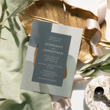 Modern Abstract Minimalistic Watercolor Wedding