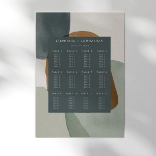 Modern Abstract Minimalistic Wedding Seating Chart