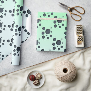 Modern Abstract Mint Green Paper Cut Pattern