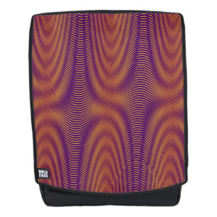 Modern Abstract Moiré Effect Purple Gold Fun Cool Backpack