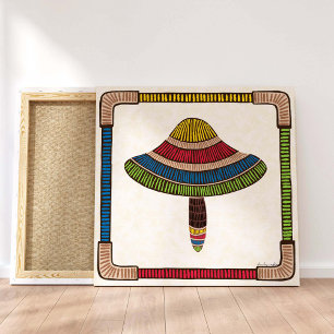 Modern Abstract Mushroom Canvas Print