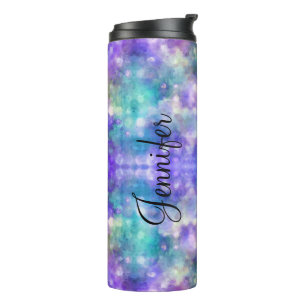 Modern Abstract Name Drop Thermal Tumbler