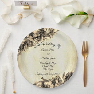 Modern Abstract Natural Elegant Haze wedding    Fa Paper Plate