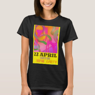 Modern Abstract Neon Art For Earth Day T Shirt 