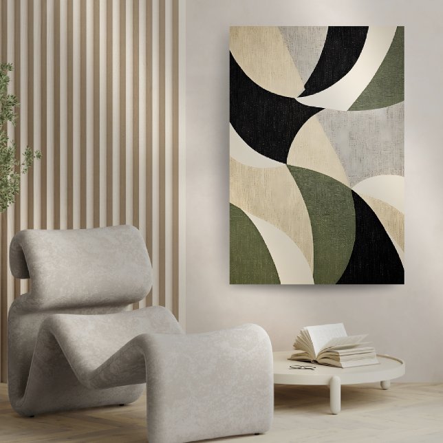 Modern Abstract Neutral Grey and Tan  Canvas Print (Creator Uploaded)