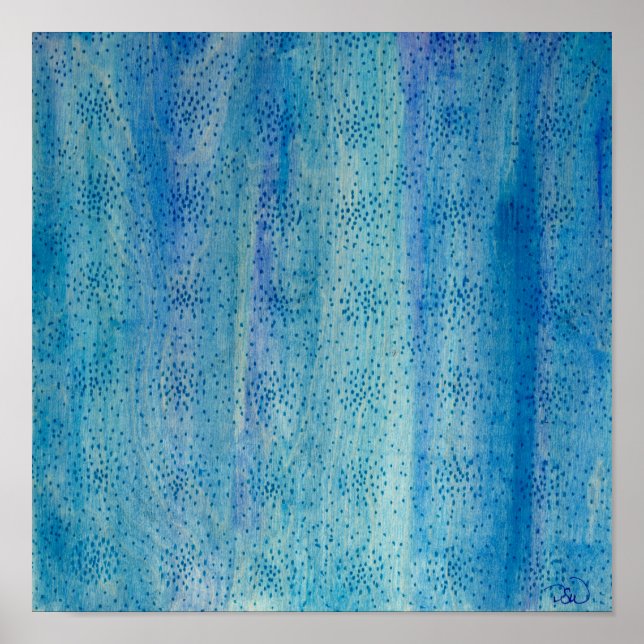 Modern Abstract on Wood Poster (Front)