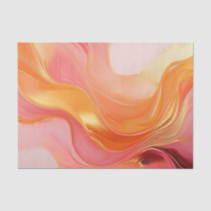 Modern Abstract Orange, Pink and Gold- Tissue Paper